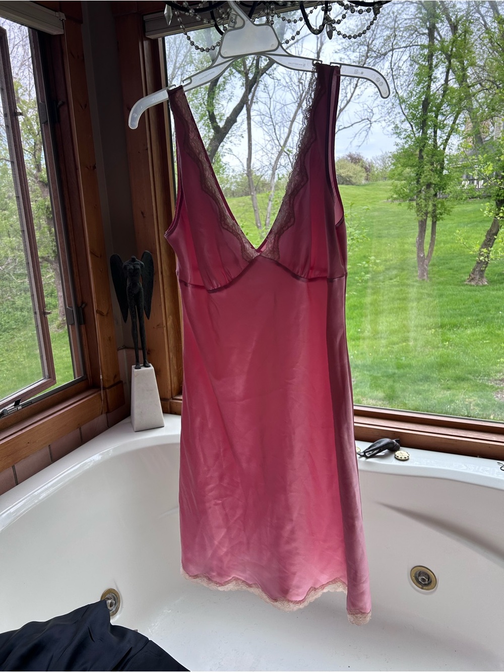 Victoria's Secret Rose Pink Lace-Trim Slip